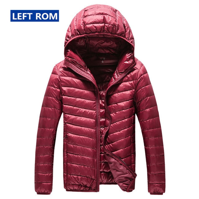 Feather Hooded Down Jacket