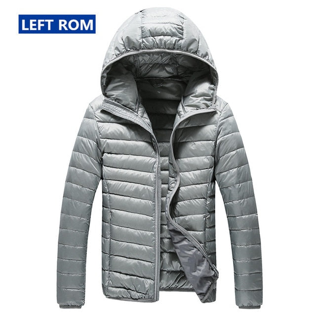 Feather Hooded Down Jacket