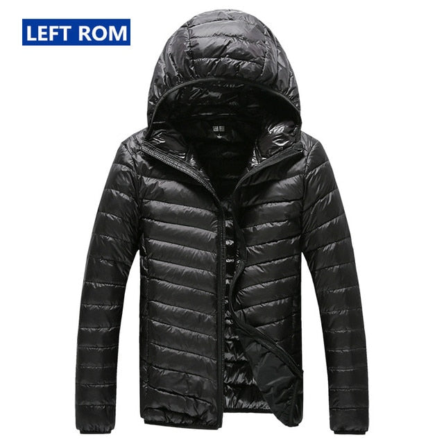 Feather Hooded Down Jacket