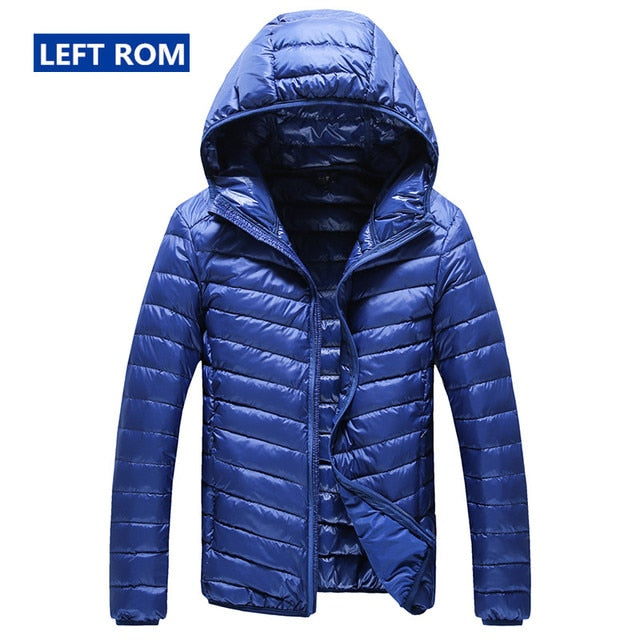 Feather Hooded Down Jacket