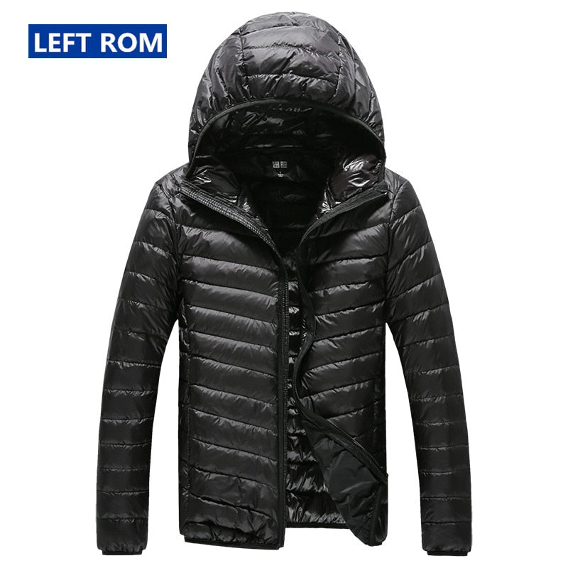 Feather Hooded Down Jacket