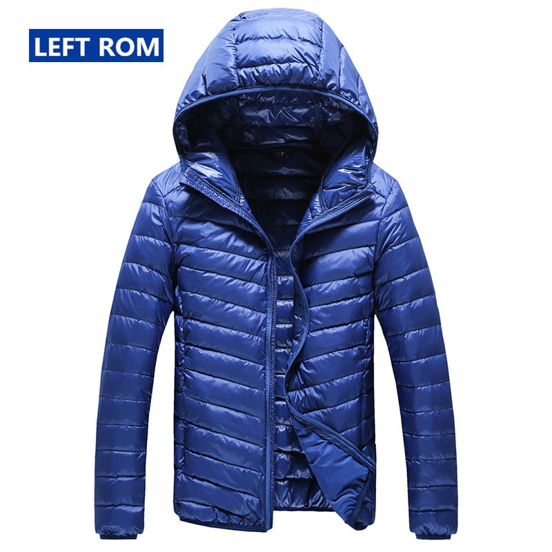 Feather Hooded Down Jacket