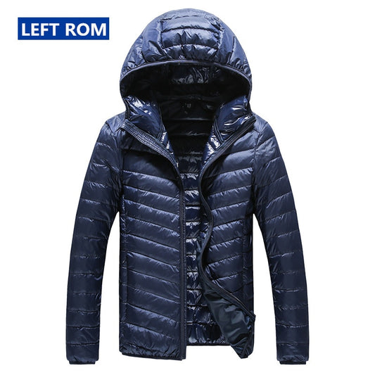 Feather Hooded Down Jacket